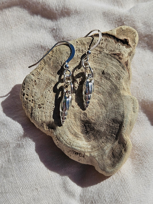 Seabreeze Silver Seashell Earrings