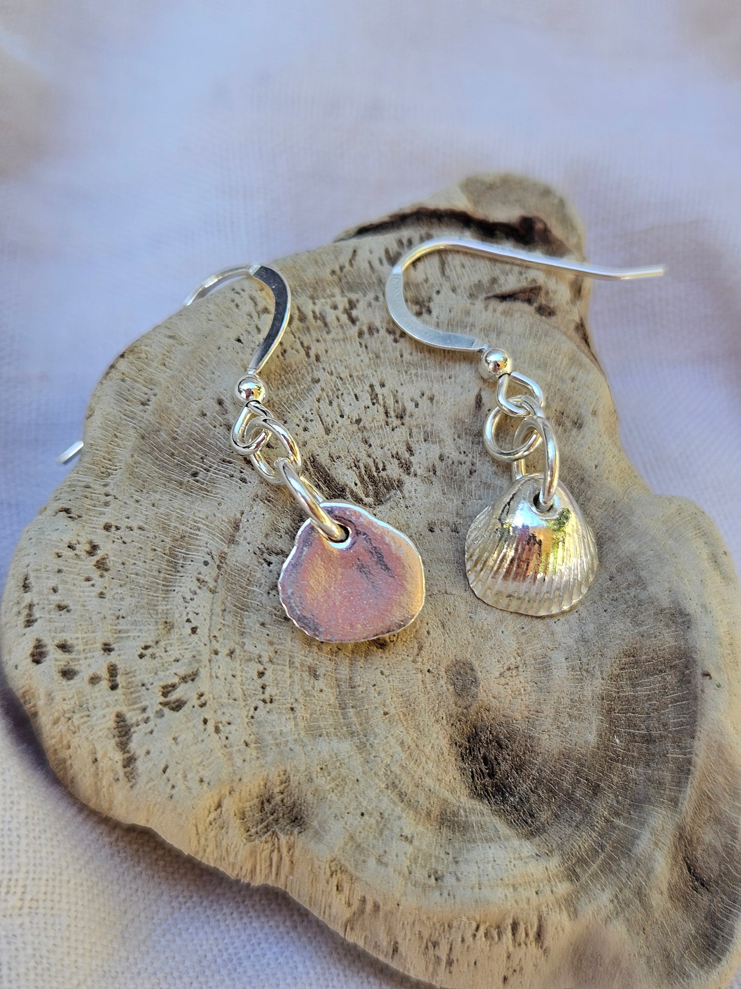 Seabreeze Silver Shell Earrings