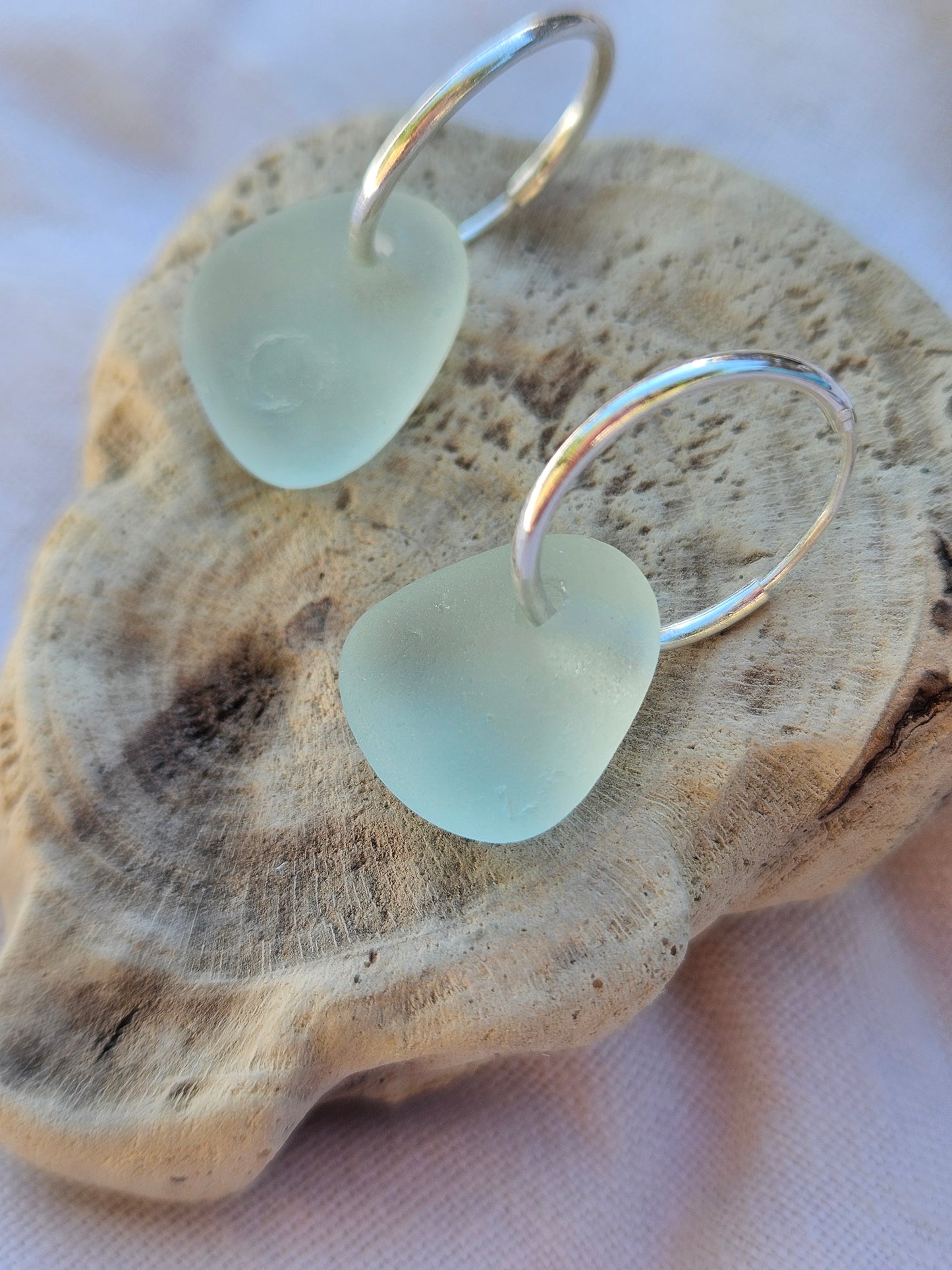 Tidewashed Sea Glass Hoop Earrings